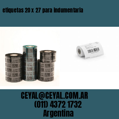 etiquetas 20 x 27 para indumentaria