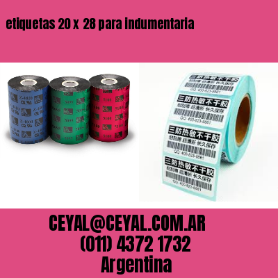 etiquetas 20 x 28 para indumentaria