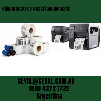etiquetas 20 x 30 para indumentaria