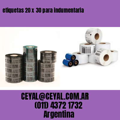 etiquetas 20 x 30 para indumentaria