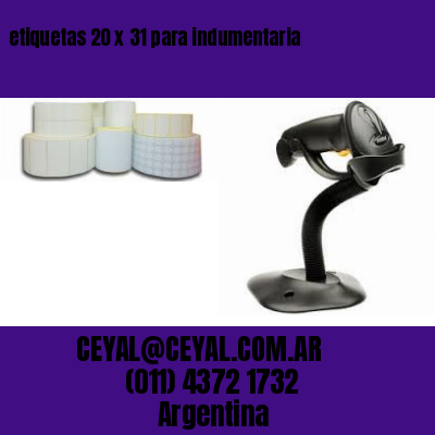 etiquetas 20 x 31 para indumentaria
