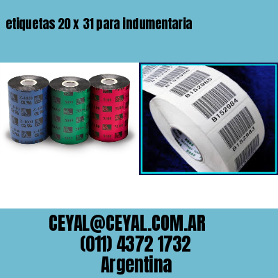 etiquetas 20 x 31 para indumentaria
