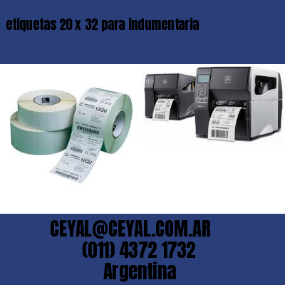 etiquetas 20 x 32 para indumentaria