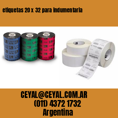 etiquetas 20 x 32 para indumentaria