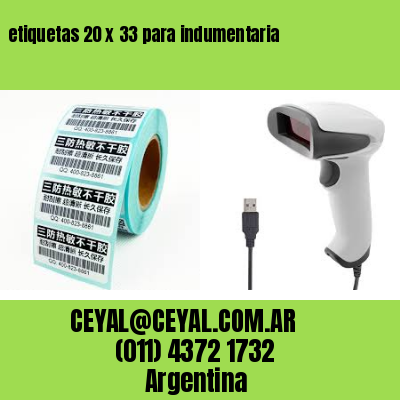 etiquetas 20 x 33 para indumentaria