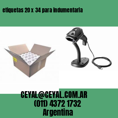 etiquetas 20 x 34 para indumentaria