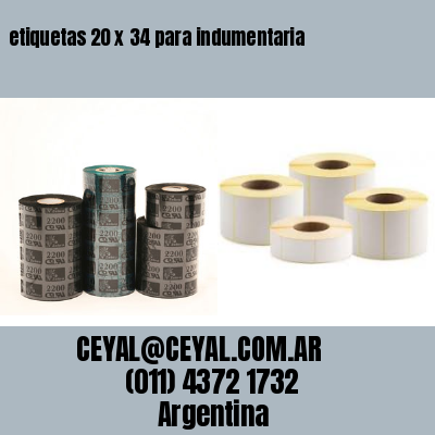 etiquetas 20 x 34 para indumentaria