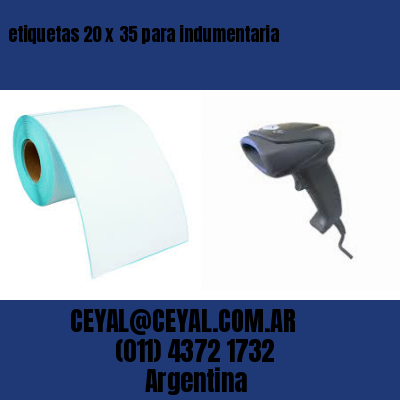 etiquetas 20 x 35 para indumentaria