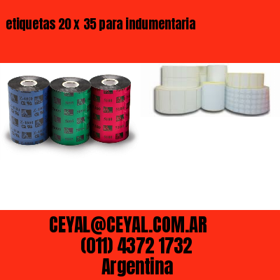 etiquetas 20 x 35 para indumentaria
