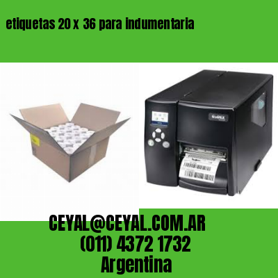 etiquetas 20 x 36 para indumentaria