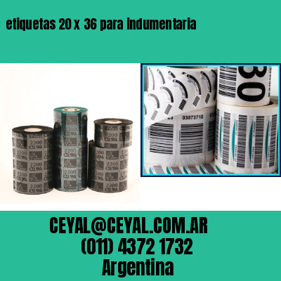 etiquetas 20 x 36 para indumentaria