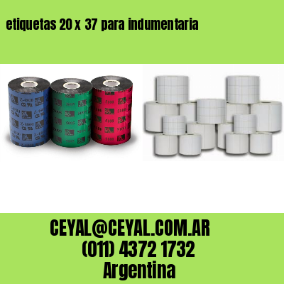 etiquetas 20 x 37 para indumentaria