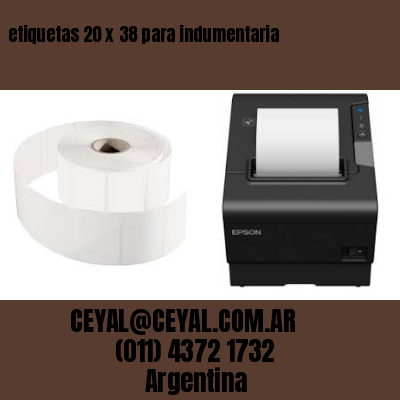 etiquetas 20 x 38 para indumentaria