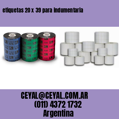 etiquetas 20 x 39 para indumentaria