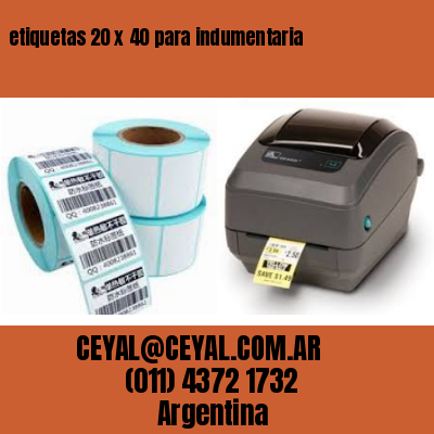 etiquetas 20 x 40 para indumentaria