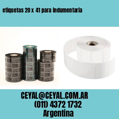 etiquetas 20 x 41 para indumentaria