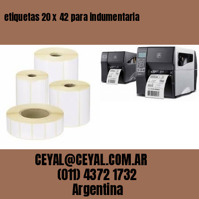 etiquetas 20 x 42 para indumentaria