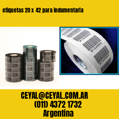 etiquetas 20 x 42 para indumentaria