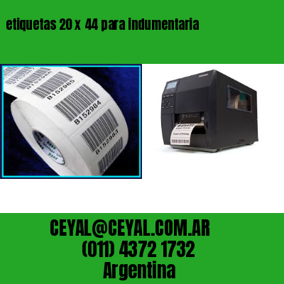 etiquetas 20 x 44 para indumentaria