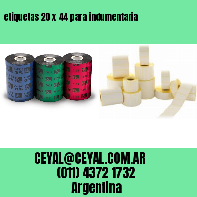 etiquetas 20 x 44 para indumentaria