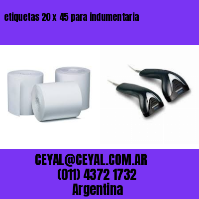 etiquetas 20 x 45 para indumentaria