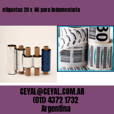 etiquetas 20 x 46 para indumentaria
