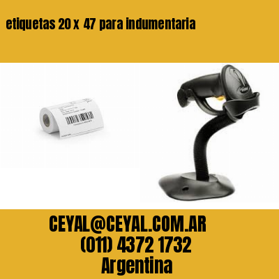 etiquetas 20 x 47 para indumentaria