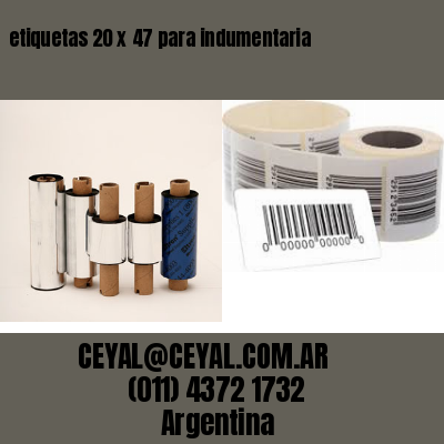 etiquetas 20 x 47 para indumentaria