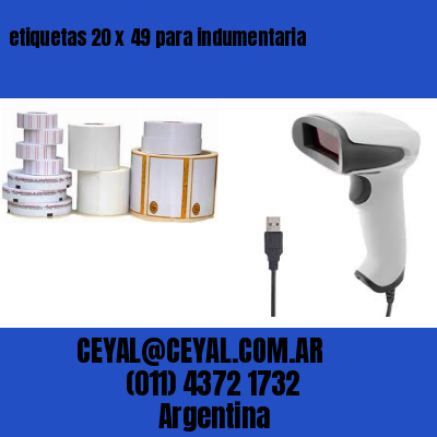etiquetas 20 x 49 para indumentaria
