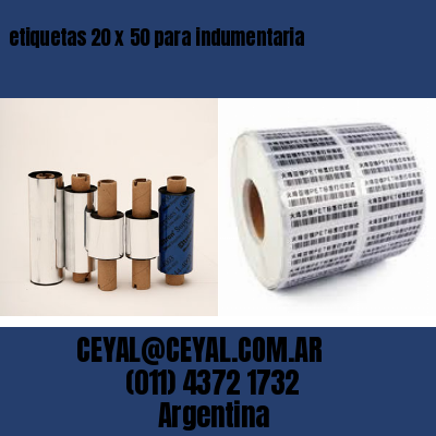 etiquetas 20 x 50 para indumentaria