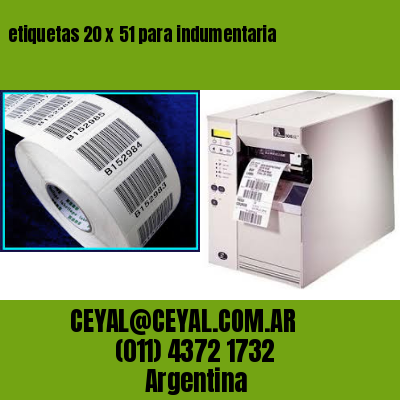 etiquetas 20 x 51 para indumentaria