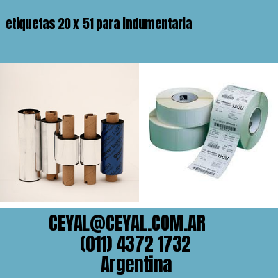 etiquetas 20 x 51 para indumentaria