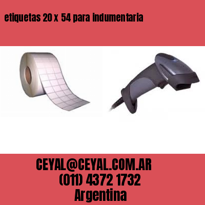 etiquetas 20 x 54 para indumentaria