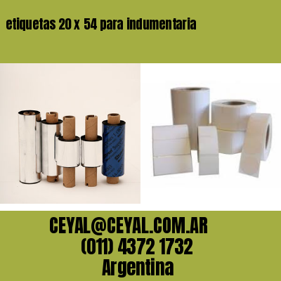 etiquetas 20 x 54 para indumentaria