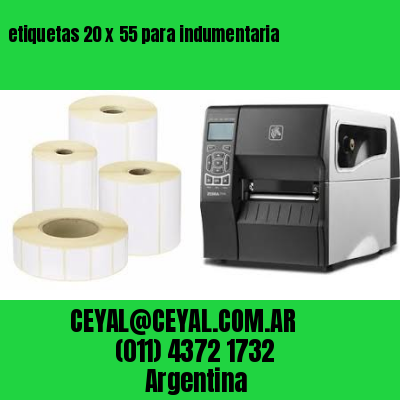 etiquetas 20 x 55 para indumentaria