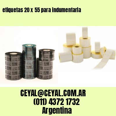 etiquetas 20 x 55 para indumentaria