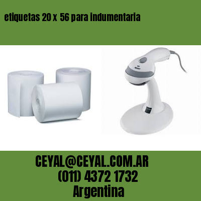 etiquetas 20 x 56 para indumentaria