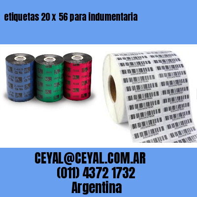 etiquetas 20 x 56 para indumentaria