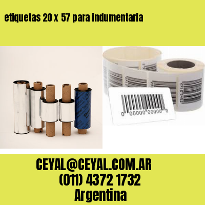 etiquetas 20 x 57 para indumentaria