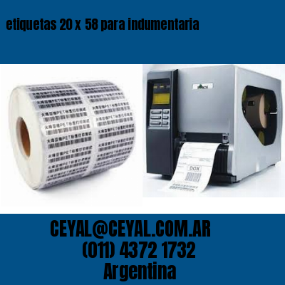 etiquetas 20 x 58 para indumentaria