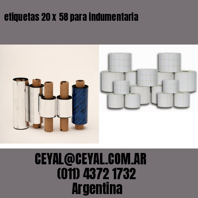 etiquetas 20 x 58 para indumentaria