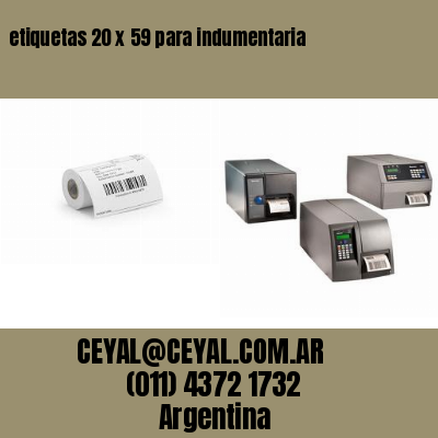 etiquetas 20 x 59 para indumentaria