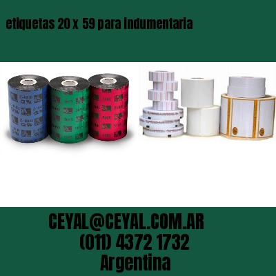 etiquetas 20 x 59 para indumentaria