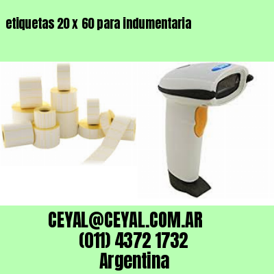 etiquetas 20 x 60 para indumentaria