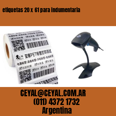 etiquetas 20 x 61 para indumentaria