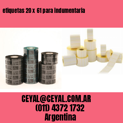 etiquetas 20 x 61 para indumentaria