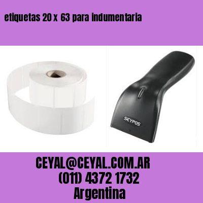 etiquetas 20 x 63 para indumentaria