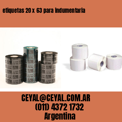 etiquetas 20 x 63 para indumentaria