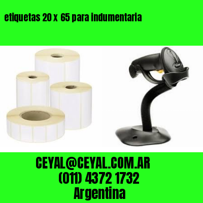 etiquetas 20 x 65 para indumentaria