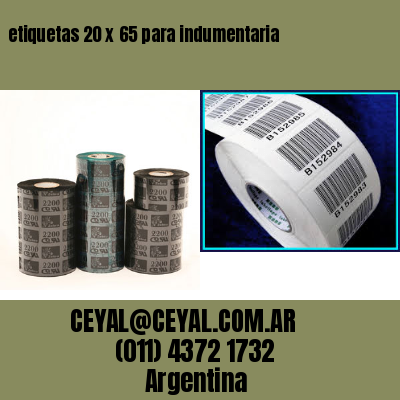 etiquetas 20 x 65 para indumentaria